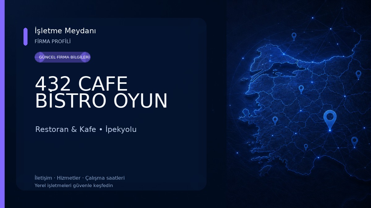 432 CAFE BİSTRO OYUN Restoran & Kafe
