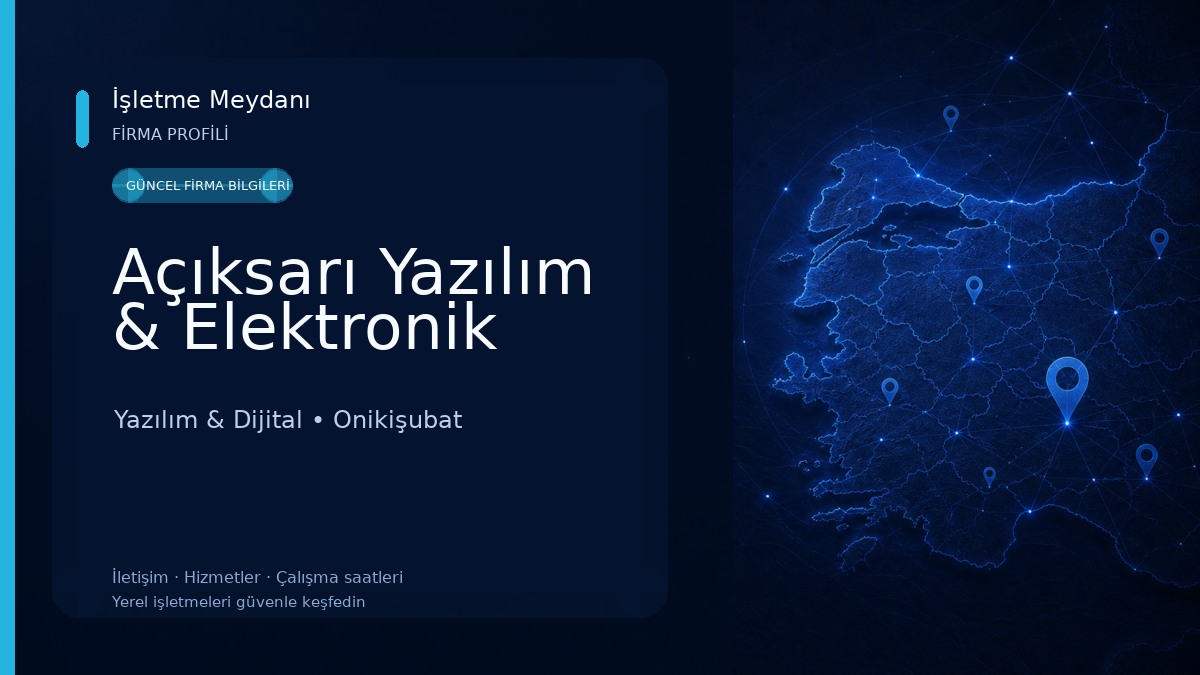 Açıksarı Yazılım & Elektronik Yazılım & Dijital