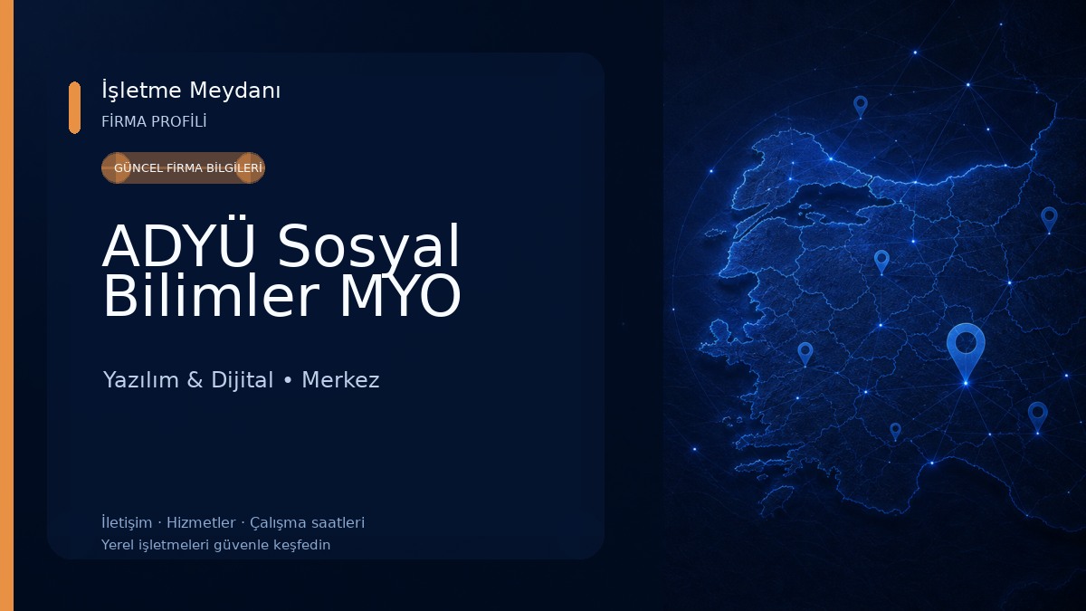 ADYÜ Sosyal Bilimler MYO Yazılım & Dijital