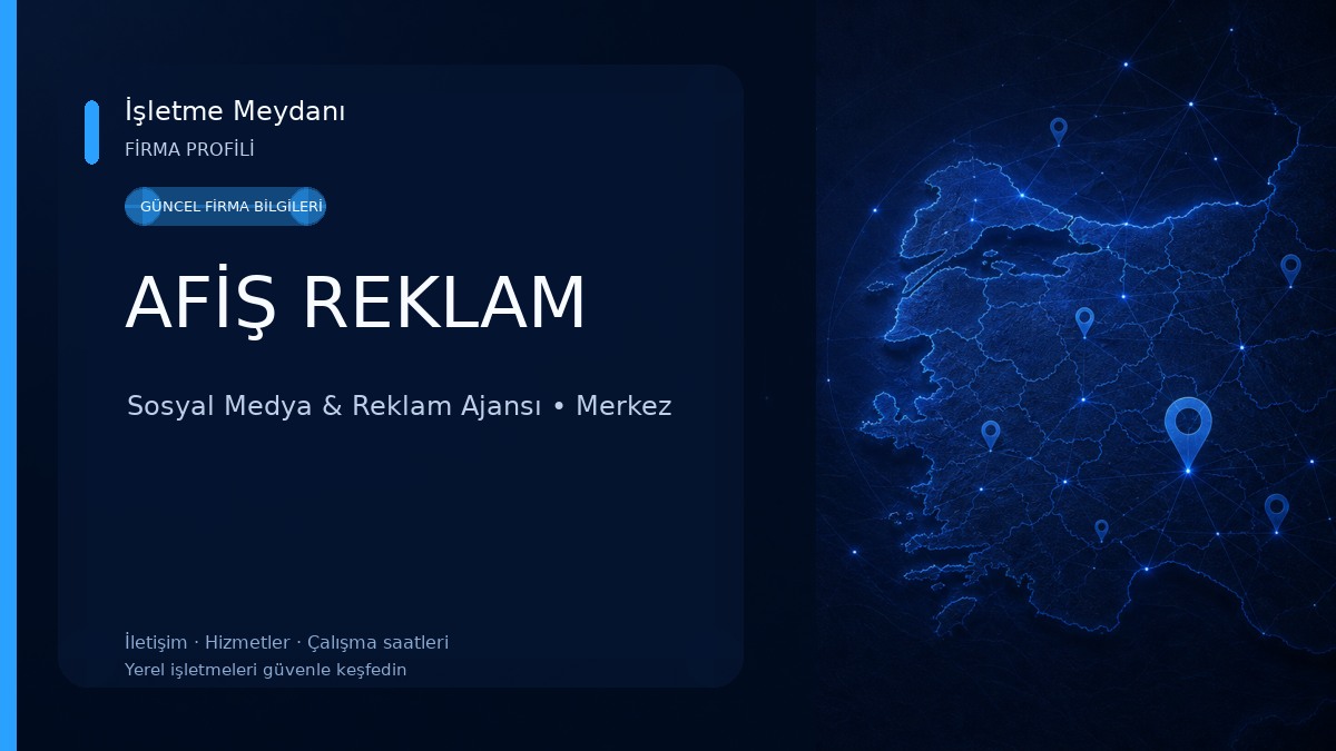 AFİŞ REKLAM Sosyal Medya & Reklam Ajansı