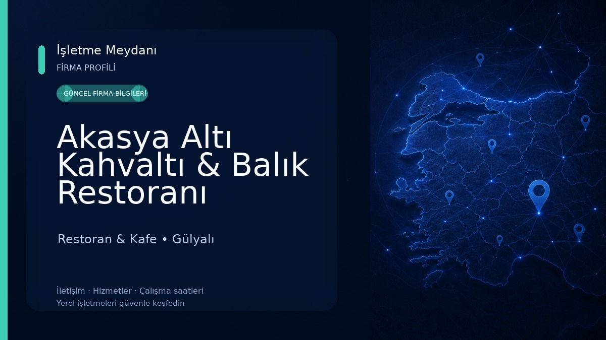 Akasya Altı Kahvaltı & Balık Restoranı Restoran & Kafe