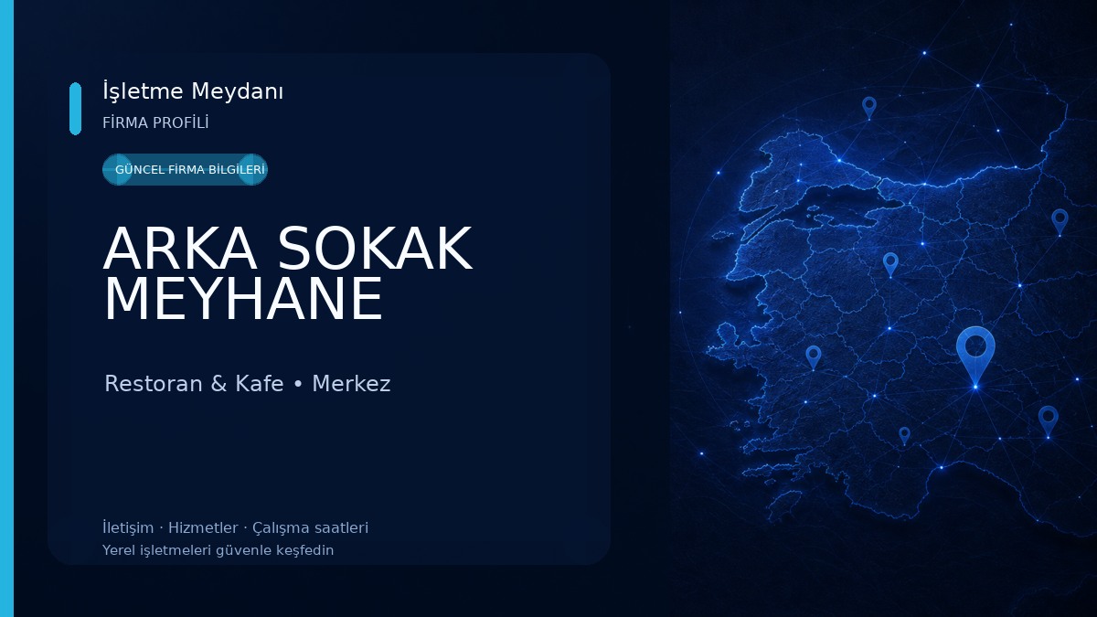 ARKA SOKAK MEYHANE Restoran & Kafe