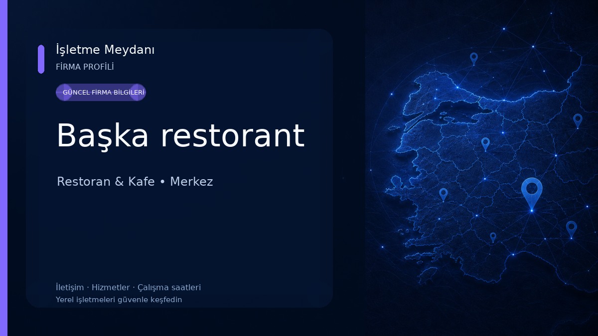 Başka restorant Restoran & Kafe