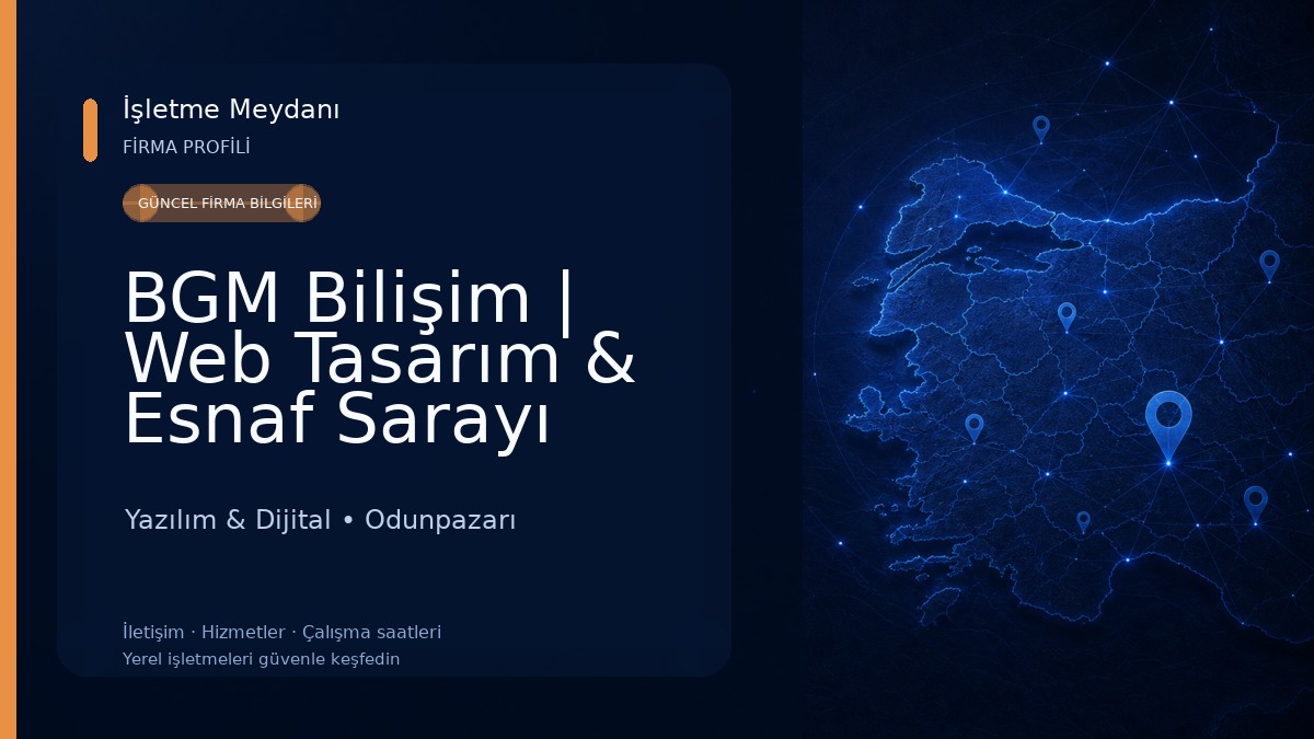 BGM Bilişim | Web Tasarım & Esnaf Sarayı Bilgisayar | Grafik Tasarım 