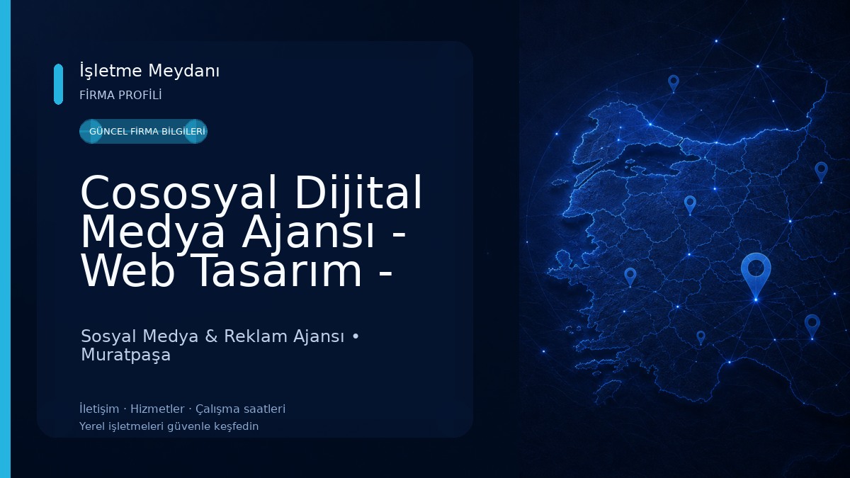 Cososyal Dijital Medya Ajansı - Web Tasarım - Sosyal Medya Yönetimi - Drone Çekimi