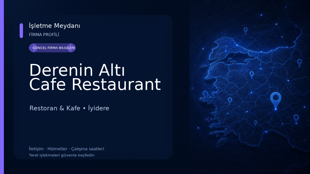 Derenin Altı Cafe Restaurant Restoran & Kafe