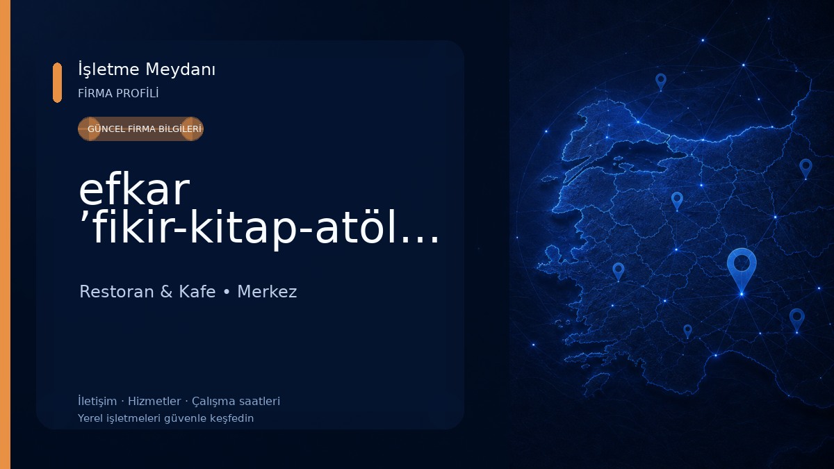 efkar ’fikir-kitap-atölye’ Restoran & Kafe