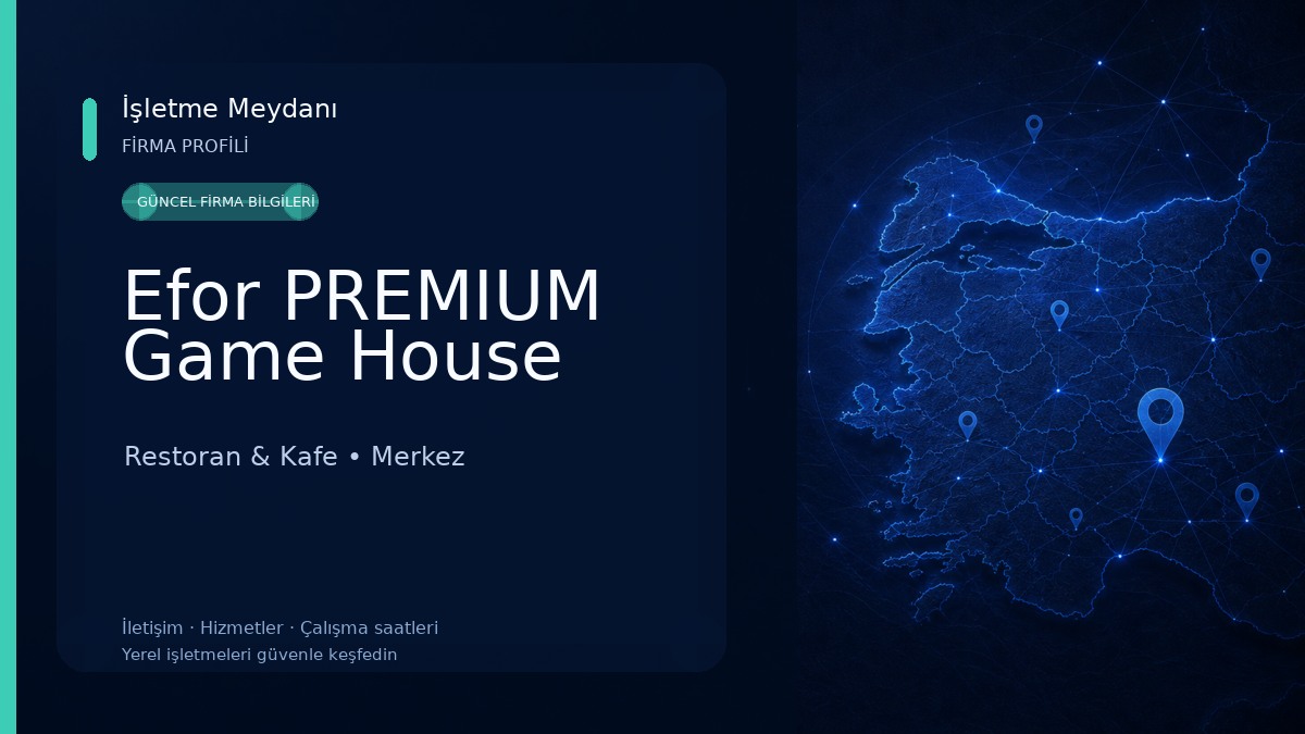 Efor PREMIUM Game House Restoran & Kafe