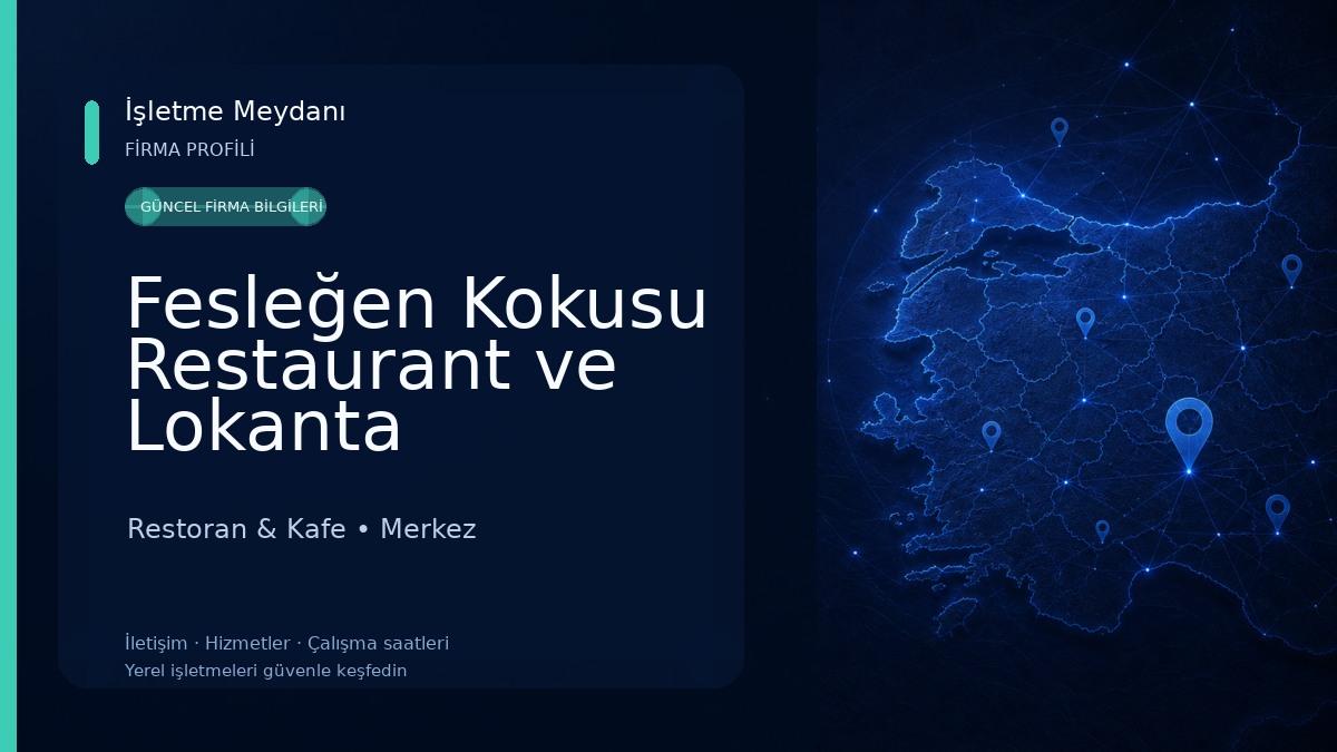Fesleğen Kokusu Restaurant ve Lokanta Restoran & Kafe