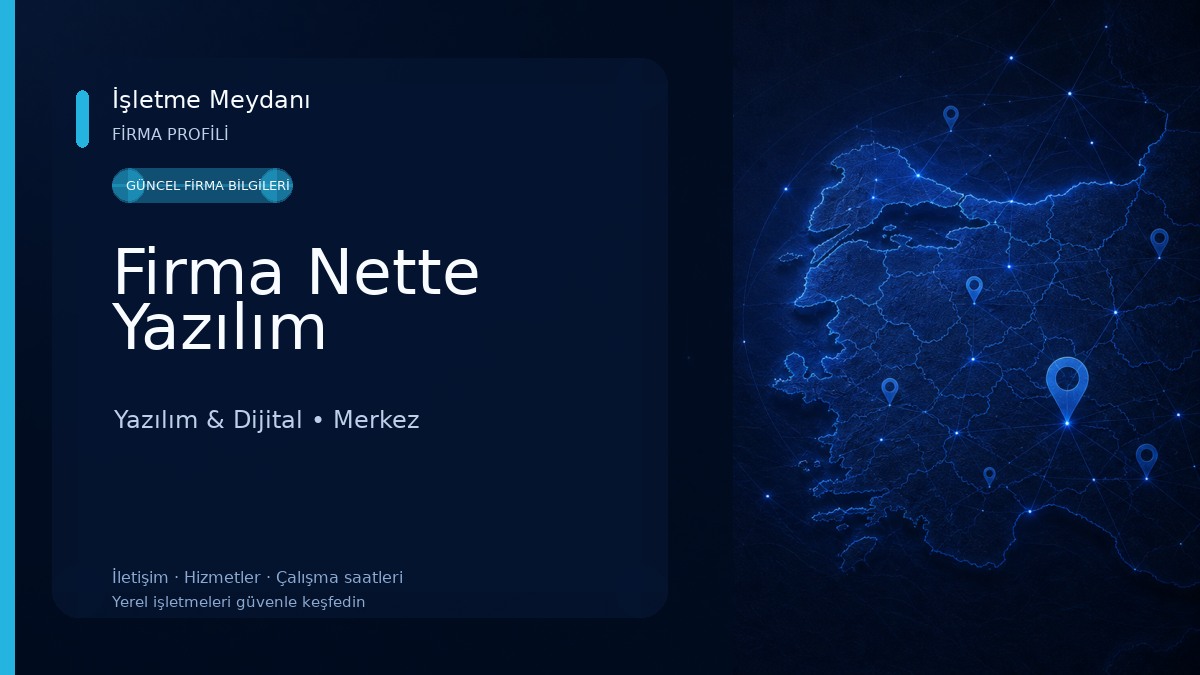Firma Nette Yazılım Yazılım & Dijital