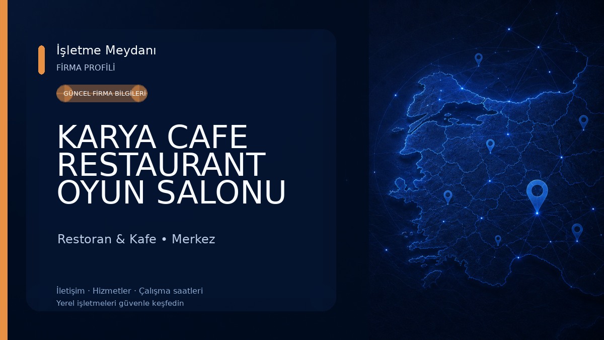 KARYA CAFE RESTAURANT OYUN SALONU Restoran & Kafe