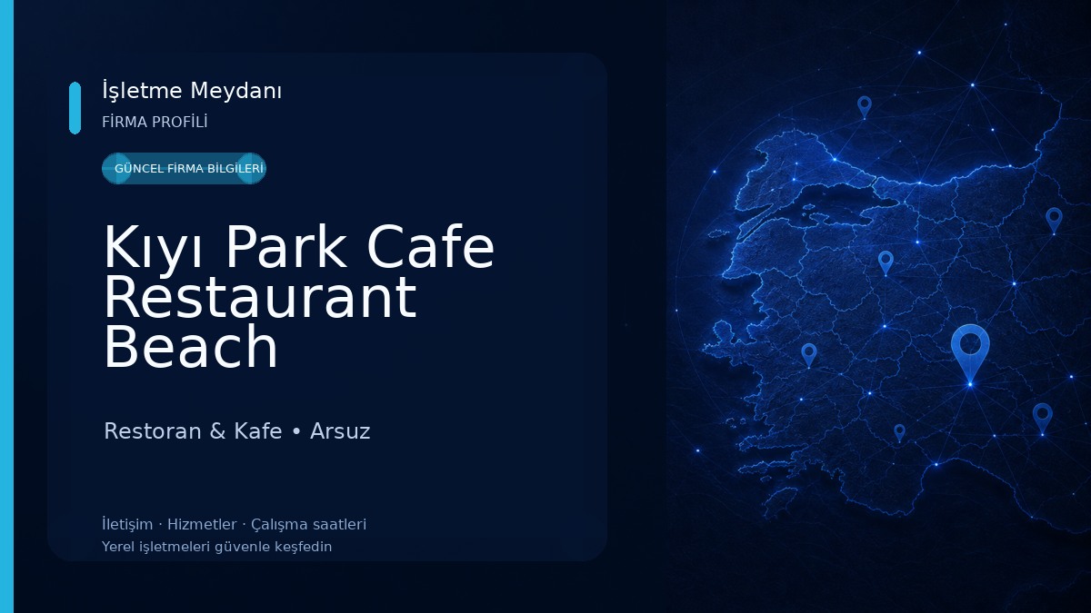 Kıyı Park Cafe Restaurant Beach Restoran & Kafe
