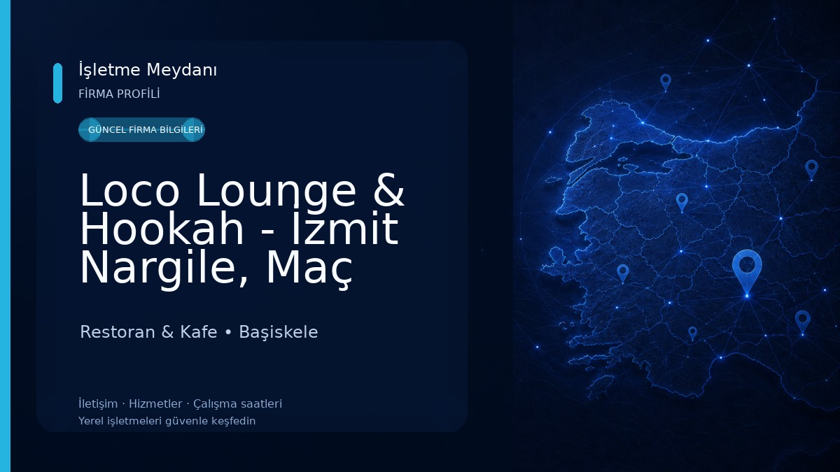 Loco Lounge & Hookah - İzmit Nargile, Maç Restoran & Kafe