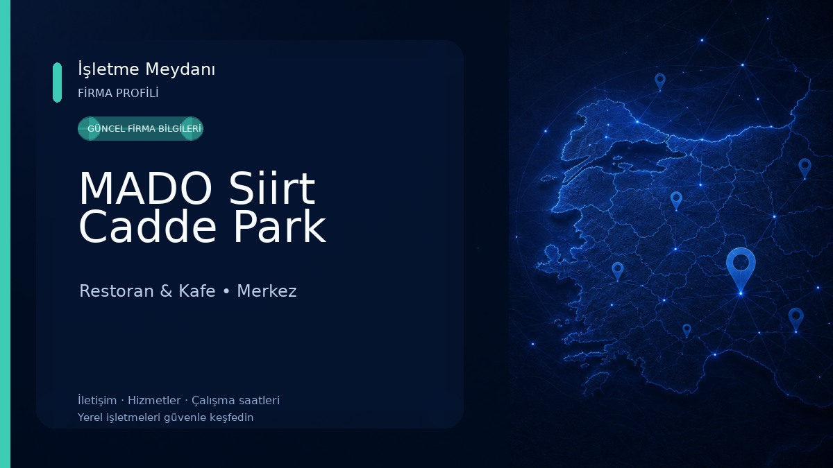 MADO Siirt Cadde Park Restoran & Kafe