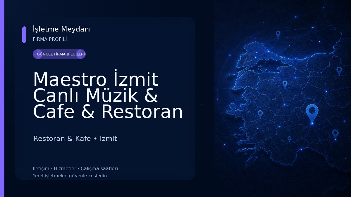 Maestro İzmit Canlı Müzik & Cafe & Restoran
