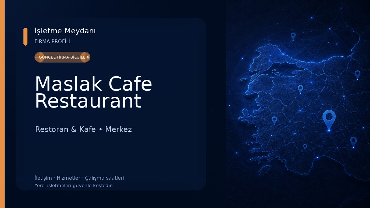 Maslak Cafe Restaurant Restoran & Kafe