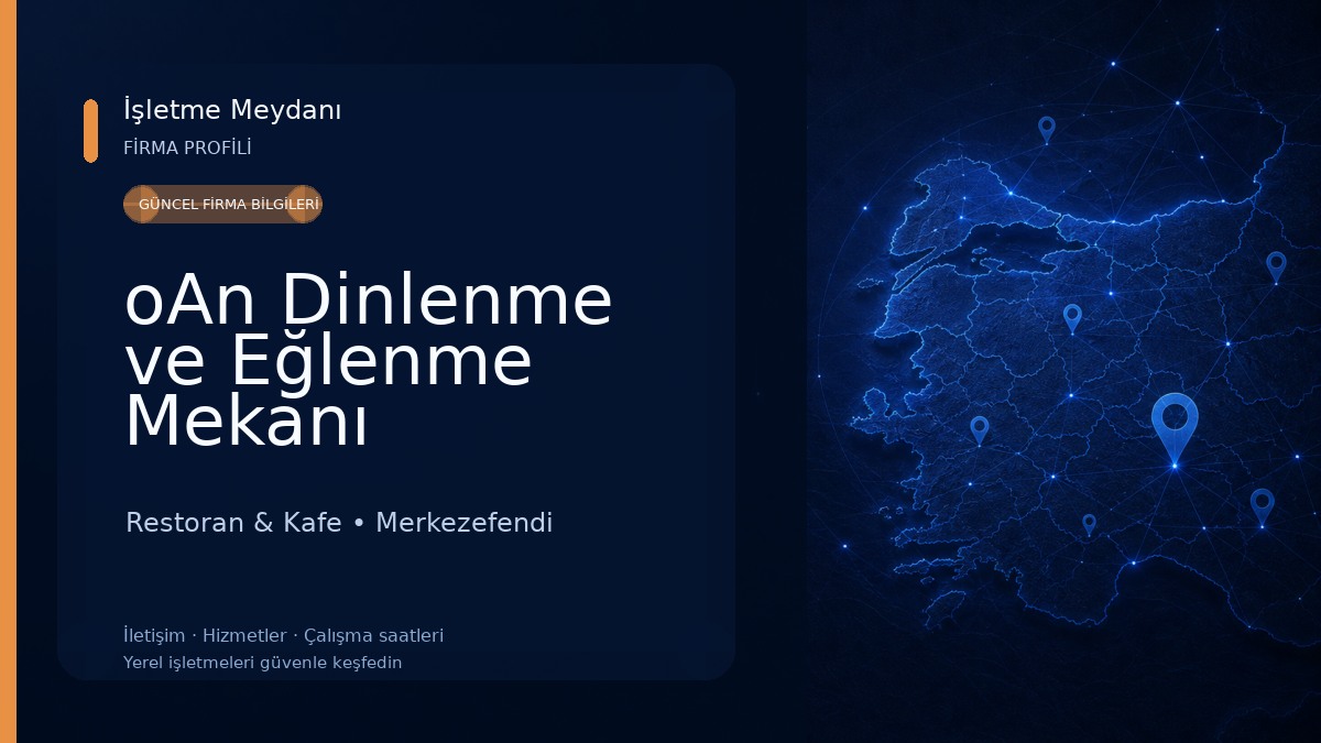 oAn Dinlenme ve Eğlenme Mekanı 