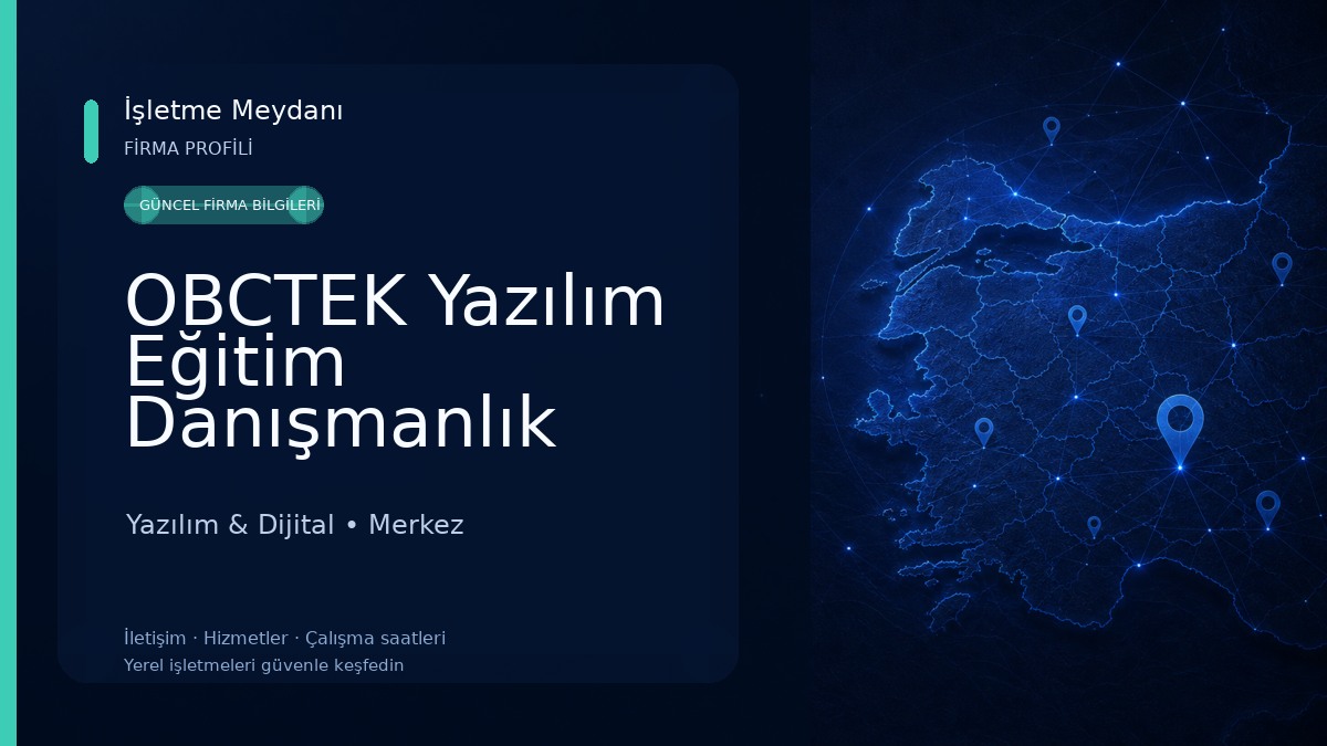 OBCTEK Yazılım Eğitim Danışmanlık San. Tic. LTD.ŞTİ 
