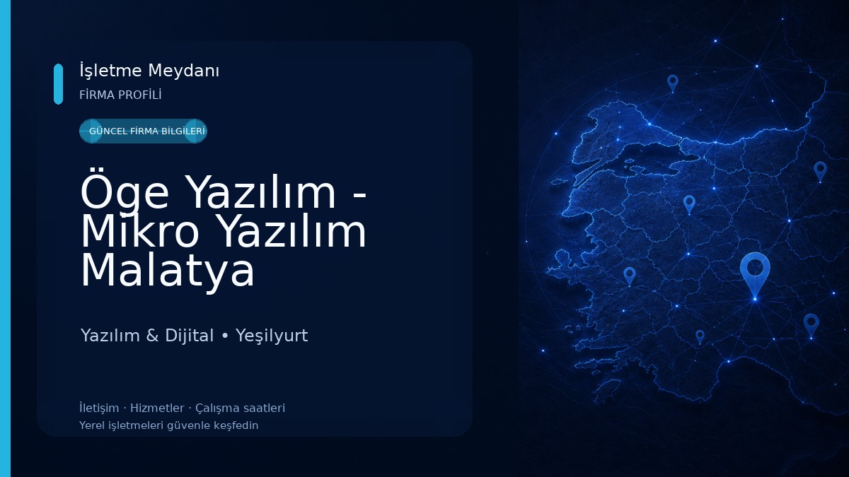 Öge Yazılım - Mikro Yazılım Malatya Yazılım & Dijital