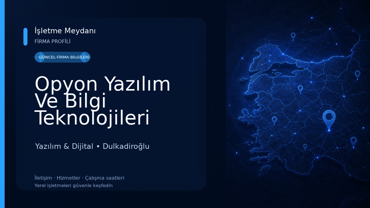 Opyon Yazılım Ve Bilgi Teknolojileri Yazılım & Dijital