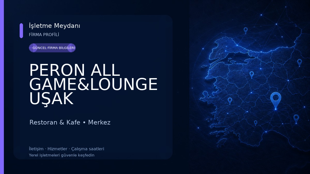 PERON ALL GAME&LOUNGE UŞAK