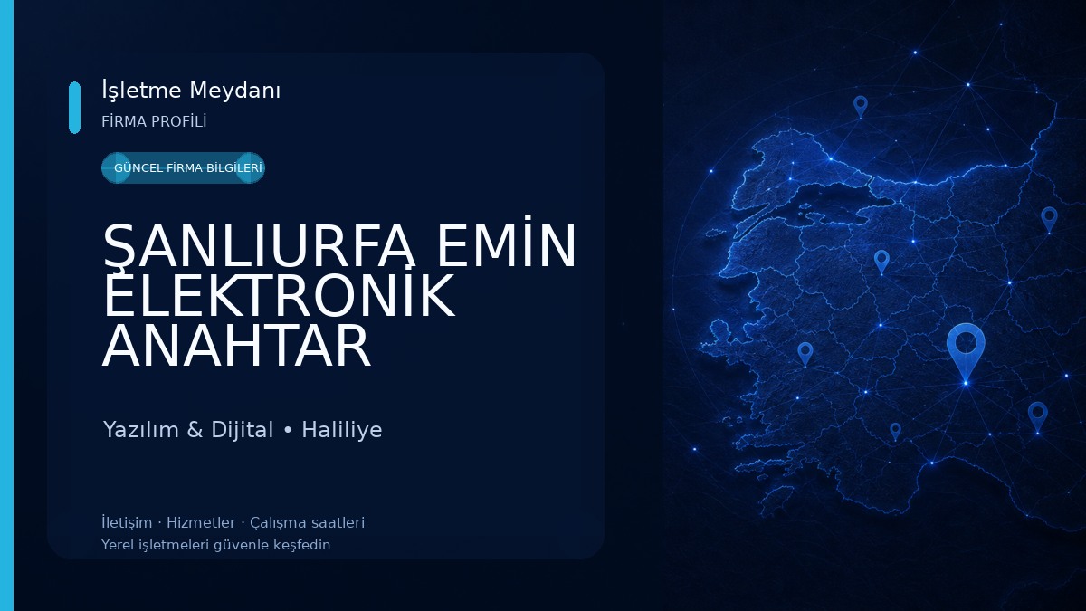 ŞANLIURFA EMİN ELEKTRONİK ANAHTAR