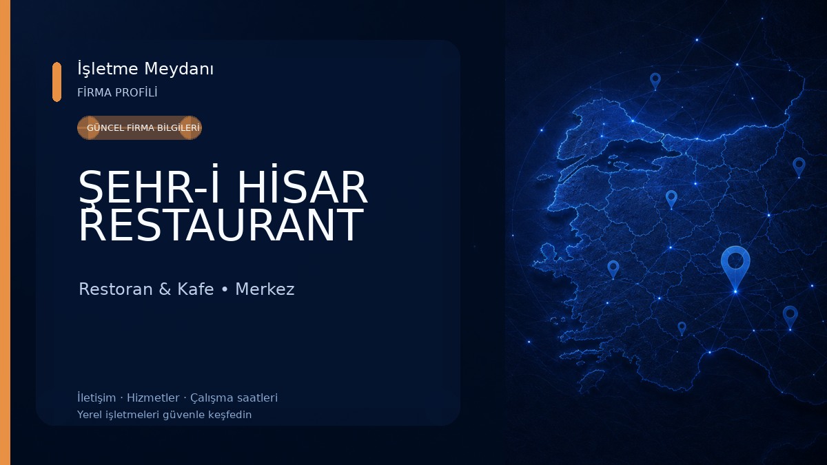 ŞEHR-İ HİSAR RESTAURANT Restoran & Kafe