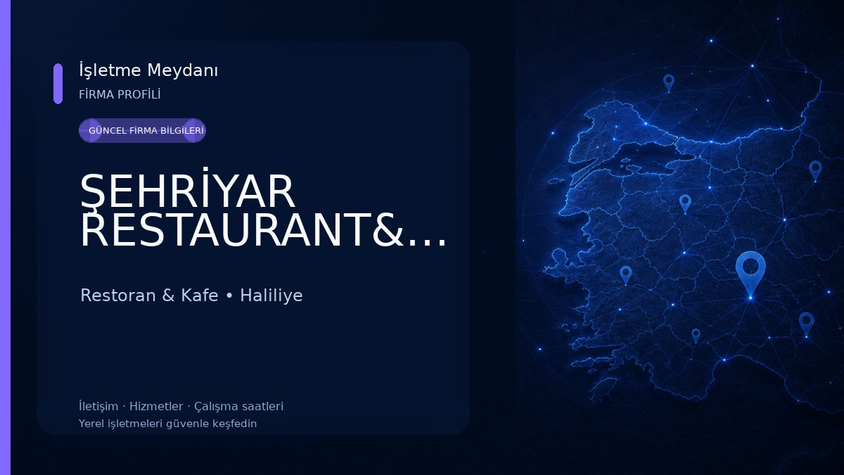 ŞEHRİYAR RESTAURANT&CAFE