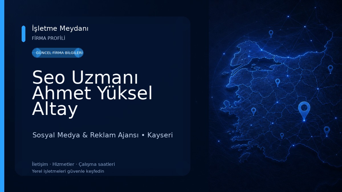 Seo Uzmanı Ahmet Yüksel Altay