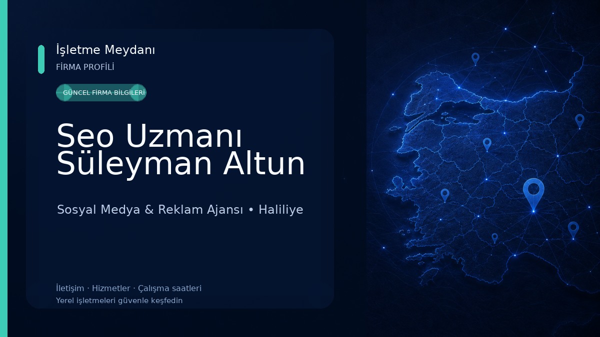 Seo Uzmanı Süleyman Altun