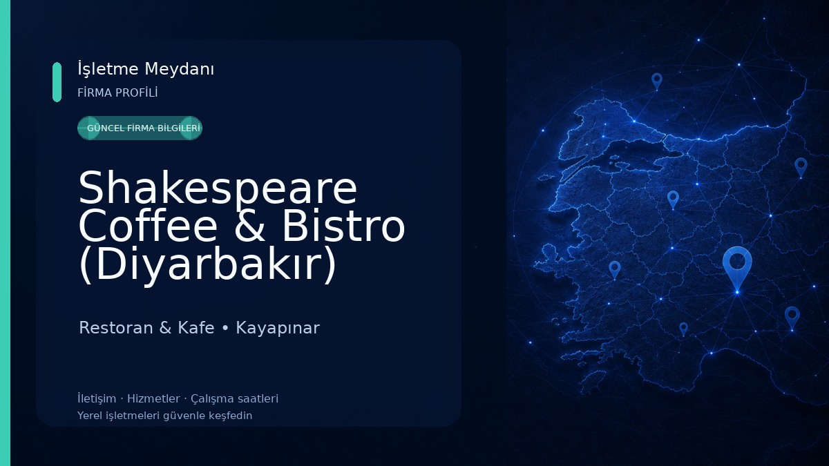 Shakespeare Coffee & Bistro (Diyarbakır) Restoran & Kafe