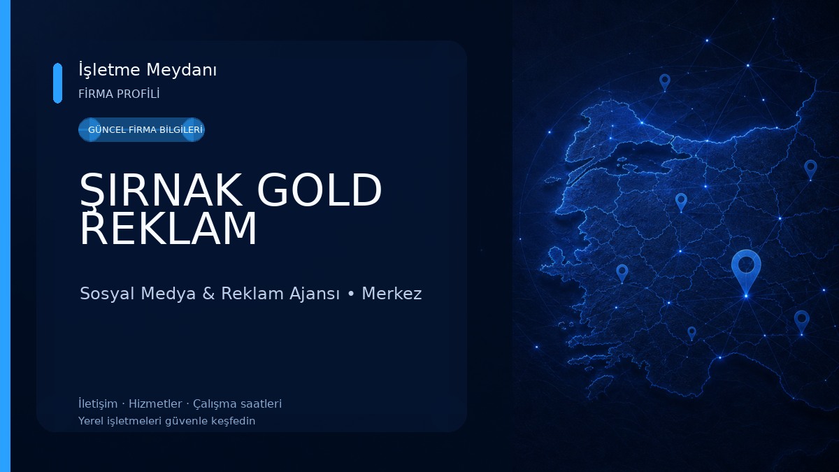 ŞIRNAK GOLD REKLAM Sosyal Medya & Reklam Ajansı