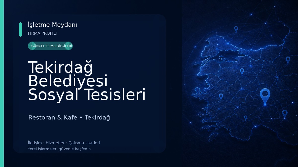 Tekirdağ Belediyesi Sosyal Tesisleri Cafe