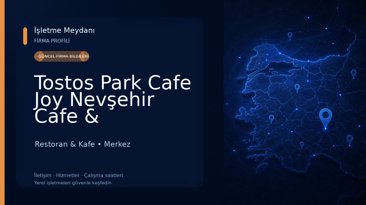 Tostos Park Cafe Joy Nevşehir Cafe & Restaurant Restoran & Kafe