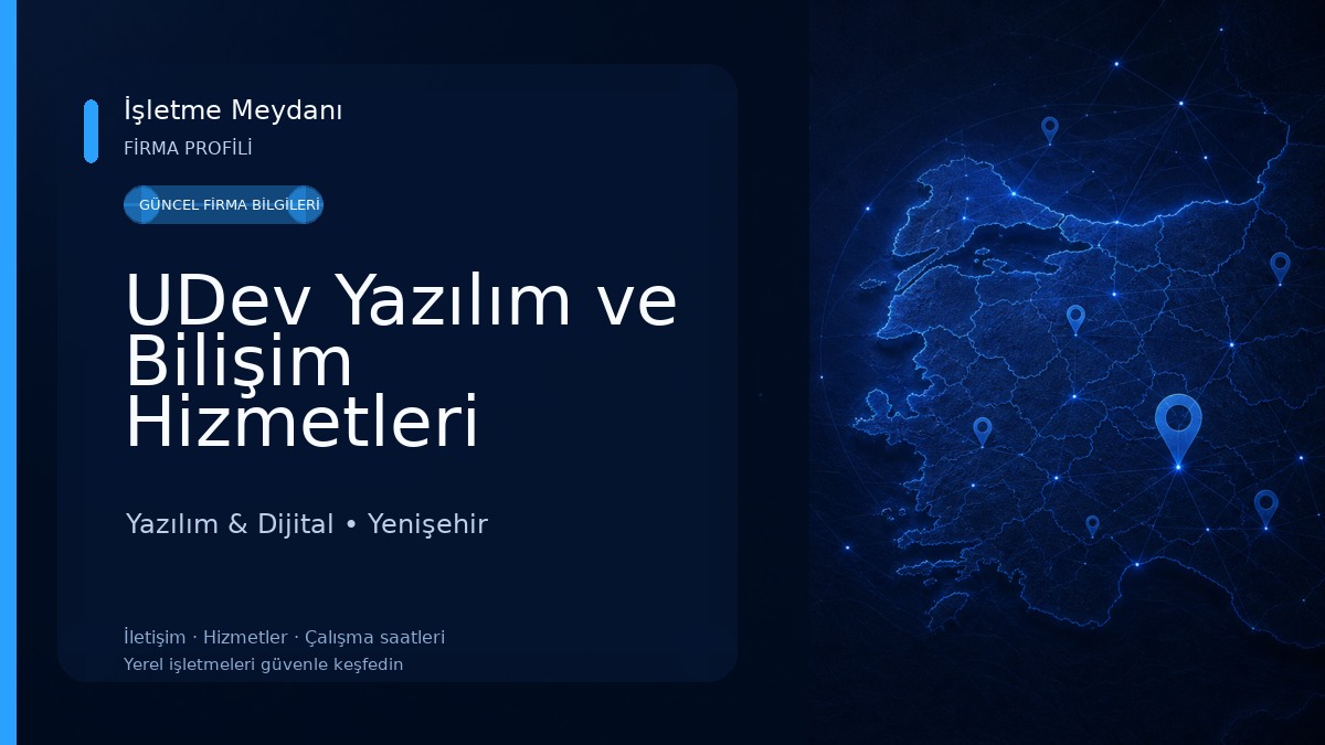 UDev Yazılım ve Bilişim Hizmetleri Yazılım & Dijital