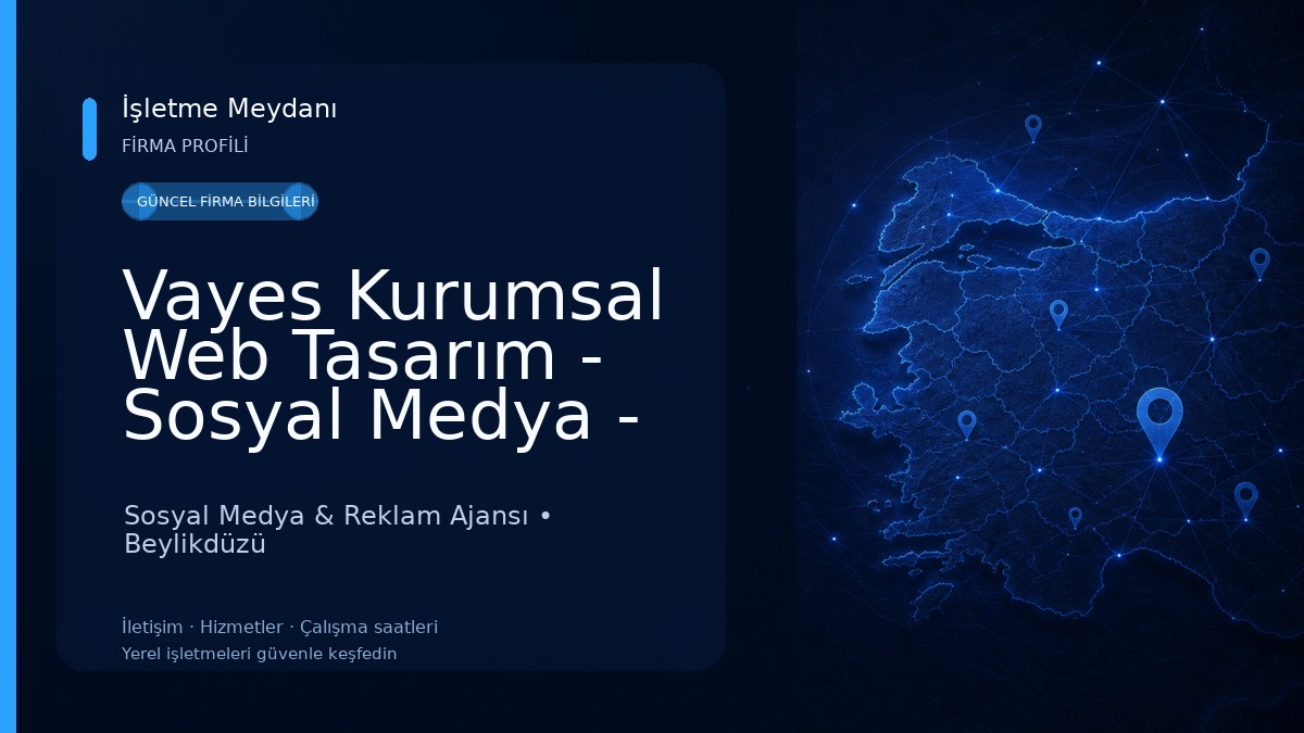 Vayes Kurumsal Web Tasarım - Sosyal Medya - Dijital Pazarlama Firması İstanbul Sosyal Medya & Reklam Ajansı