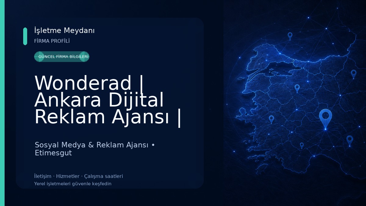 Wonderad | Ankara Dijital Reklam Ajansı | Sosyal Medya Yönetimi | Ürün Çekimi | Web Tasarım | E Ticaret Paketleri | Seo | Sosyal Medya & Reklam Ajansı