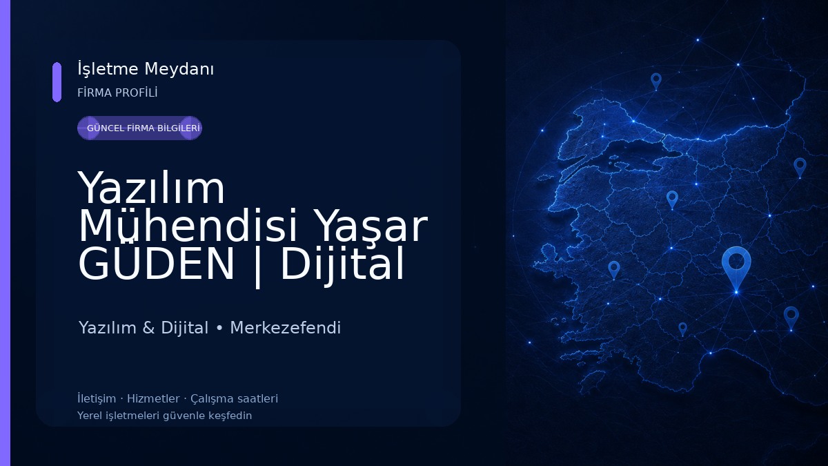 Yazılım Mühendisi Yaşar GÜDEN | Dijital Pazarlama Uzmanı Yazılım & Dijital