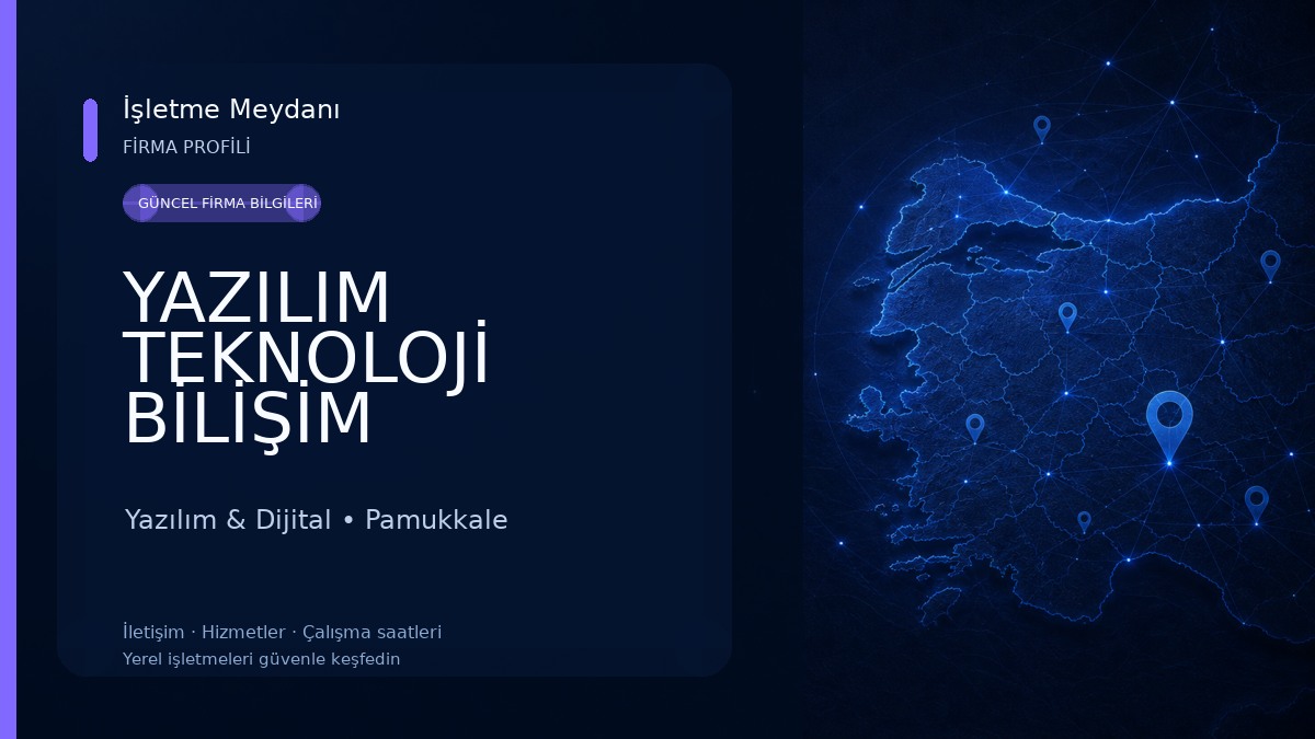 YAZILIM TEKNOLOJİ BİLİŞİM HİZMETLERİ LTD ŞTİ Yazılım & Dijital